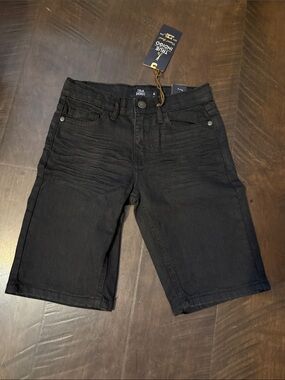 Indigo Black Denim Jean Shorts for Men